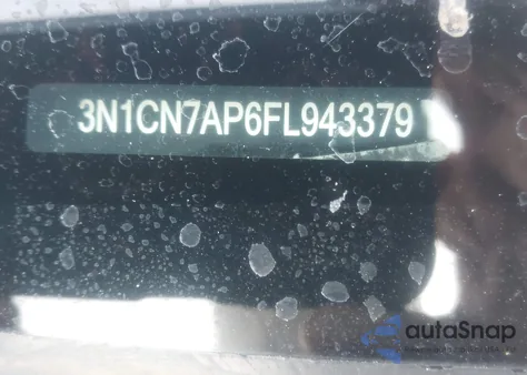 2015 Nissan Versa 1.6 Sv z USA, uszkodzony, nr VIN 3N1CN7AP6FL943379